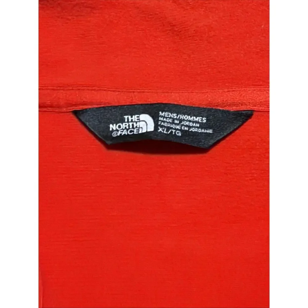 MENS THE NORTH FACE LONG SLEEVE RED FLEECE LINED 1/4 ZIP PULLOVER SIZE XL